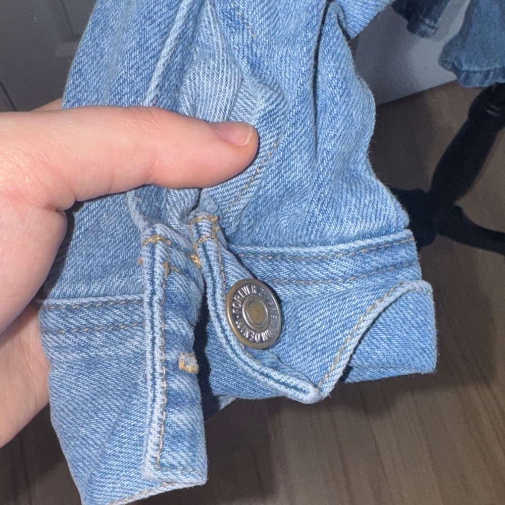 Distressed Blue Denim Jacket - Picture 7 of 11